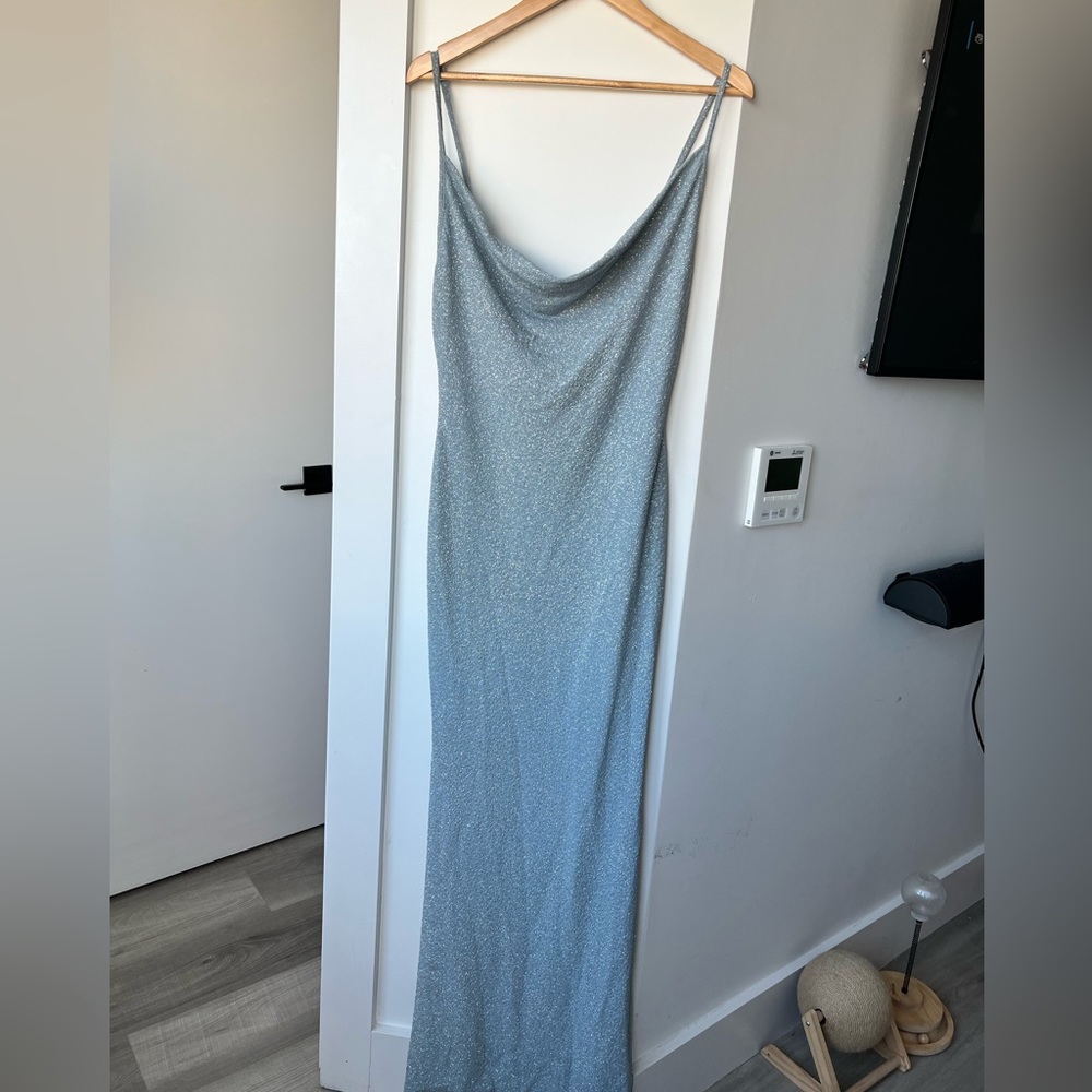 Windsor | size S - M - Light Blue , Glitter , Cowl Neck